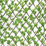 Pantalla de celosía con hojas de jade de imitación, 39 x 78 pulgadas