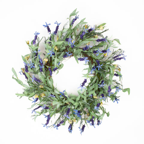 Corona de campos de lavanda