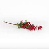 Red Berry And Boxwood Stem - 26 Inch - Set of 6