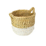 Cesta de mano redonda de algas marinas - Mediana
