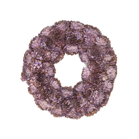 Shola Almond Flower 15" Vintage Lilac Wreath