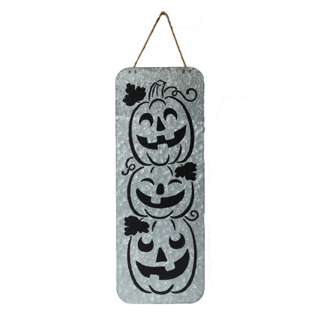 Galvanized Metal Pumpkin Sign