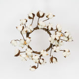Faux Cotton Wreath - 12 Inch