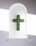 Faux Boxwood Cross - 26" x 18"