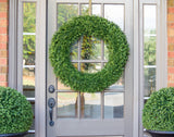 Faux Boxwood Wreath - 32 Inches