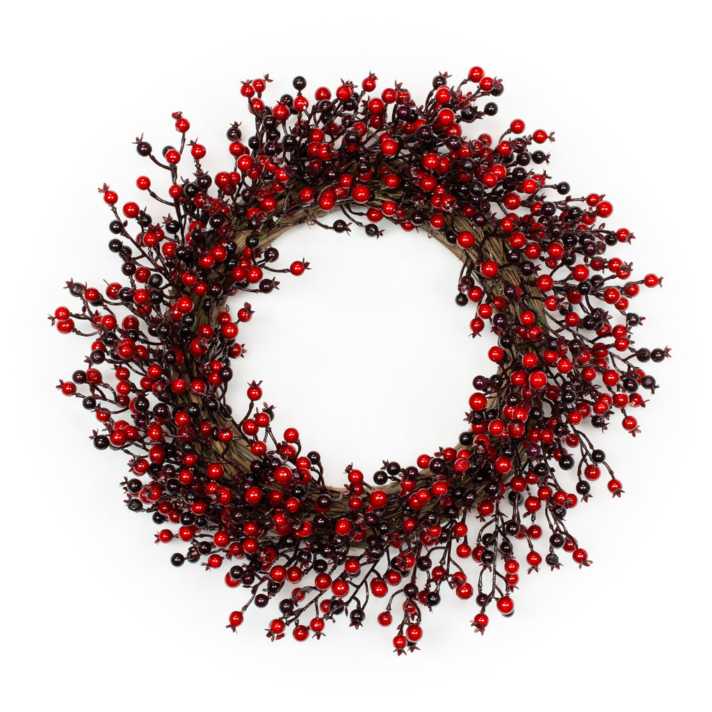 Red Berry Wreath - 24 Inch