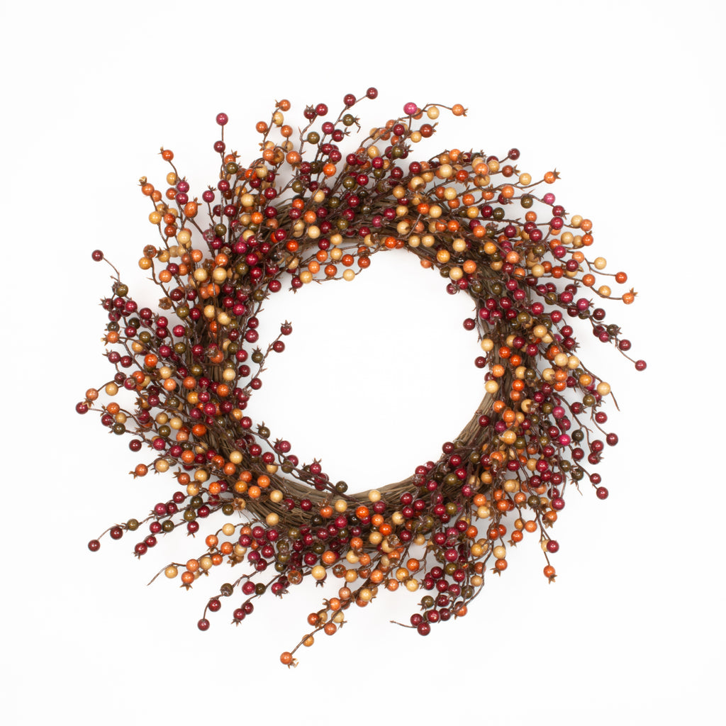Glossy Fall Berry Wreath