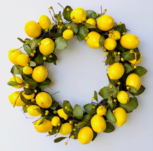 Lemon Wreath - 18 Inches - 279AG0804