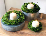 Preserved Boxwood Round Ring - 6 Inch - Set of 3