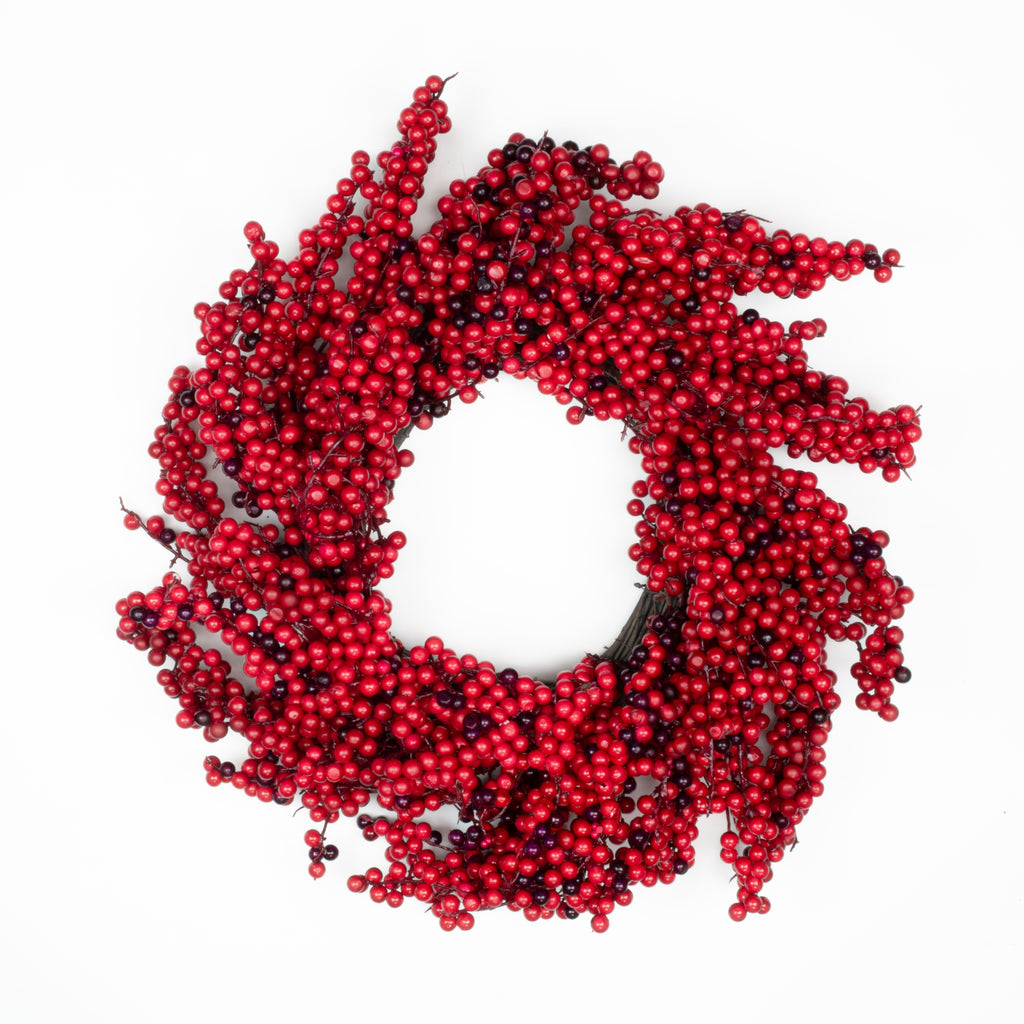 Red Spiral Berry Wreath