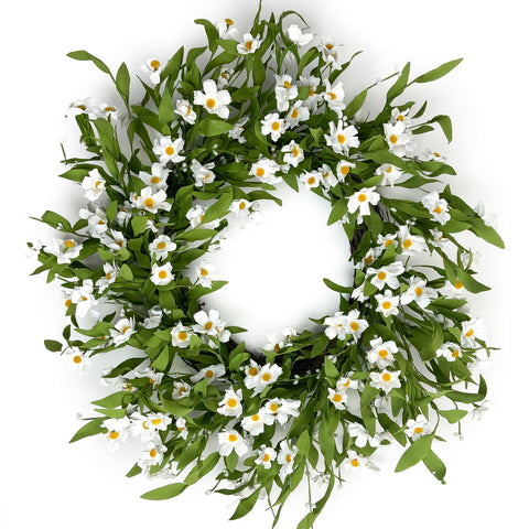 White Daisy Wreath