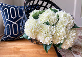 Faux Hydrangea Pick - White - Set of 6 Stems