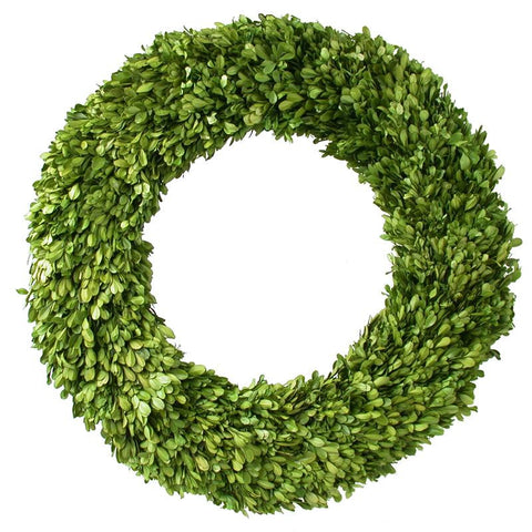 Boxwood Wreath Preserved - 24 Inch