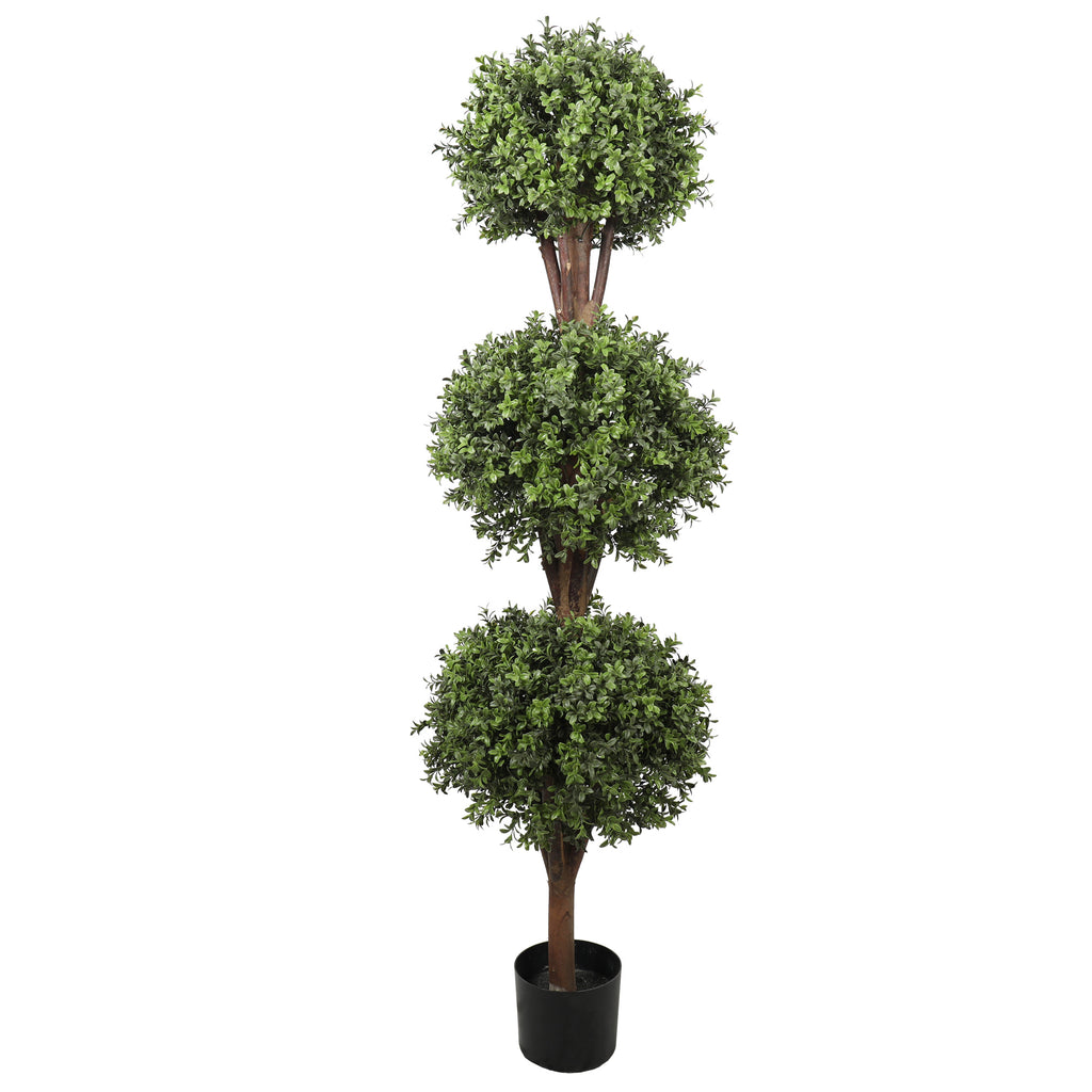 UV Boxwood Triple Ball 59" Topiary
